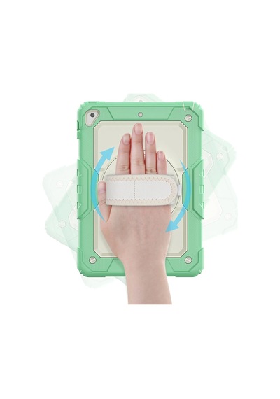 Newface - 582 - iPad Uyumlu 5 Air 9.7 Kılıf Strap New Tablet Kapak - Csmo-tex - - Yeşil