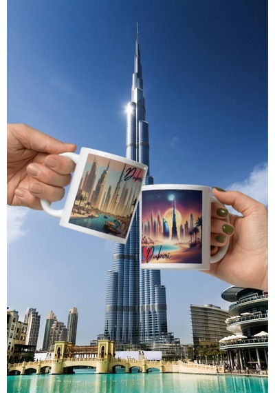 Dubai Kupa Bardak 2 Adet Seyahat Hatıra Dubai Mug