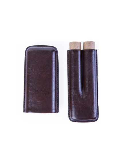 Cohiba Kahverengi İkili Deri Puro Kılıfı