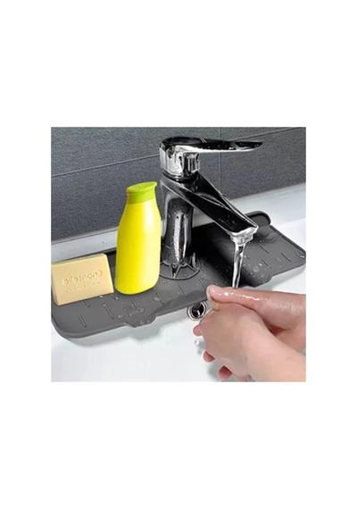 Lavabo İçin Silikon Esnek Mat Musluk Sapı Damlama Tutucu Raf Mutfak Tezgahı Sıçrama Koruma Bx40 Diğer