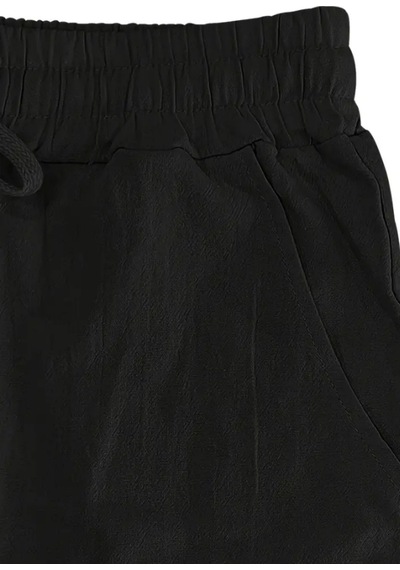 Erkek Relaxed Fıt Pamuklu Keten Pantolon Siyah Erkek Relaxed Fıt Pamuklu Keten Pantolon Siyah