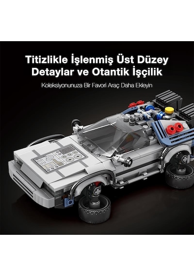 Reobrix Technic 665 Geleceğe Dönüş Delorean Dmc Back To The Future Yaratıcı Yapı Blok Seti Building Blocks - 405 Parça