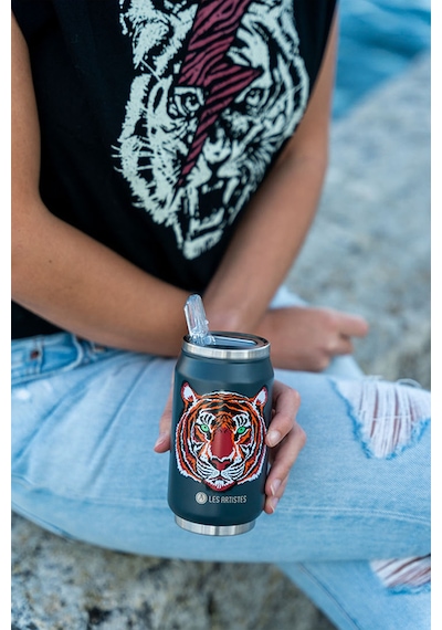 Les Artistes Paris Isı Yalıtımlı Kutu Çelik Termos 280ml Tiger Renkli