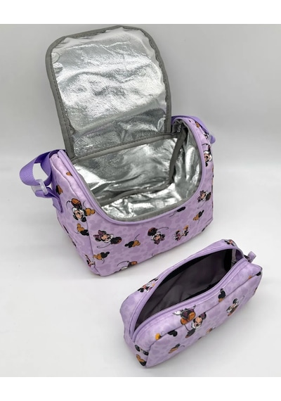3lü Set Okul Çantası Kız Lüx Okul Çantası Miki Mor