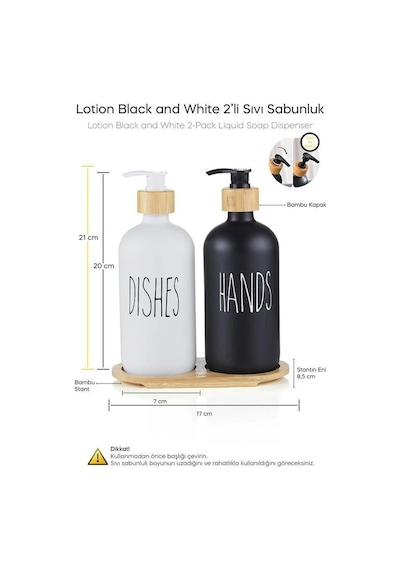 Perotti Lotion Black White 2 Li Sıvı Sabunluk 15708 Perotti Lotion Black White 2 Li Sıvı Sabunluk 15708