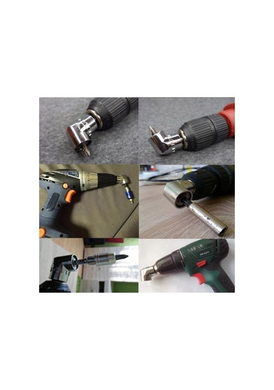 Köşe Vidalama Delme Aparatı 1/4 Hex Matkap Ve Kör Nokta Kısa Kuyruklu Bits