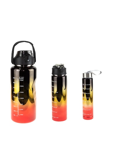 Matara Üçlü Set 2000 Ml 900 Ml 500 Ml Neon Siyah