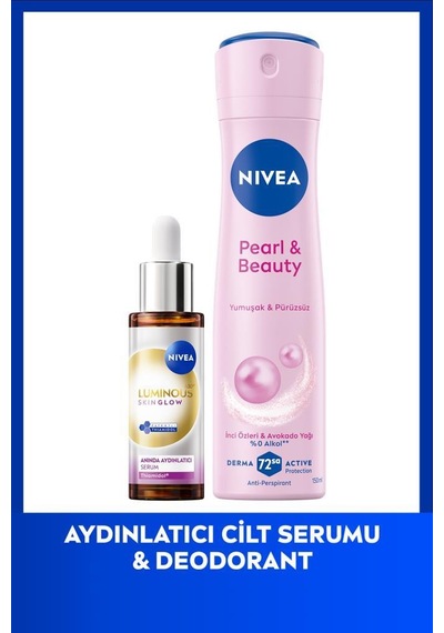 Luminous630 Skin Glow Aydınlatıcı Serum 30ml Ve Pearl&beauty Sprey Deodorant 150ml, Terlemeye Karşı