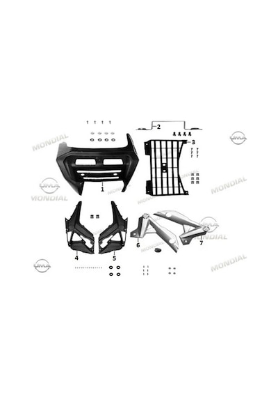 Mondial Rx1 Enduro Şasi Alt Koruma (503247334)