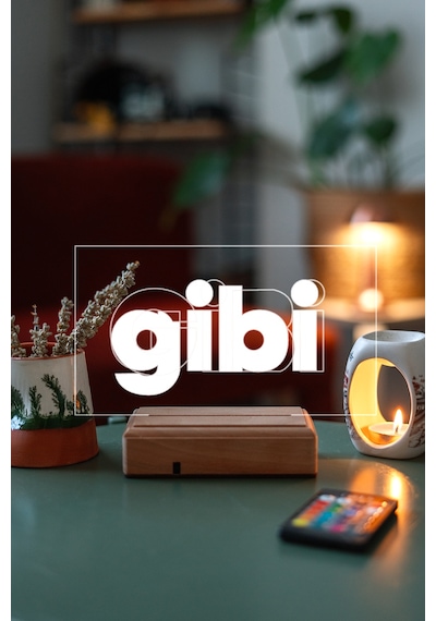Gibi Dizi 16 Renk Kumandalı 3d Gece Lambası Çok Renkli