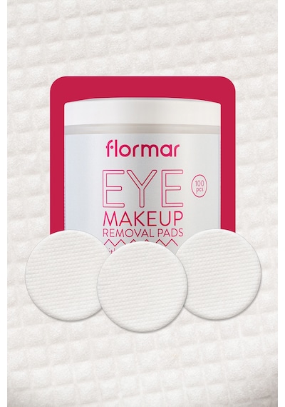 Flormar 100'lü Göz Makyaj Temizleyici - Eye Makeup Removal Pads - 001 - 8690604557363