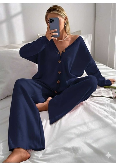 Sayzen Your Shine Basic Hirka Pantolon Alt-üst Takim Sy-2513 Lacivert