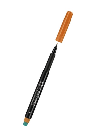 Faber Castell Permanent Asetat (cd) kalemi STuruncu 10 adet Turuncu