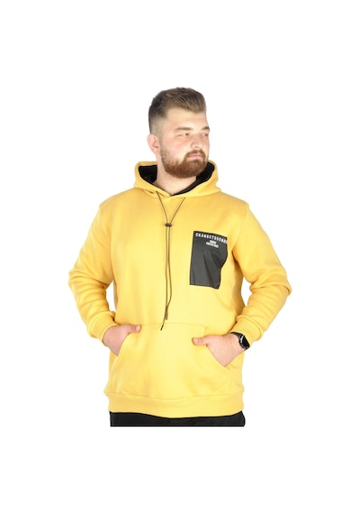 Mode Xl Erkek Sweat Kapşon Kanguru 22540 Hardal 001