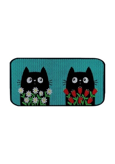 Desenli Kedi Kumu Paspası 60x120 Cm, Elekli Tuvalet 2li