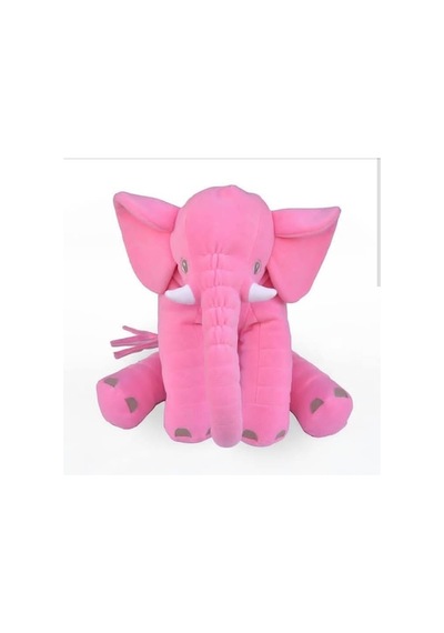 Büyük Uyku Arkadaşım Peluş Yumuşak Fil Pembe - 60 Cm
