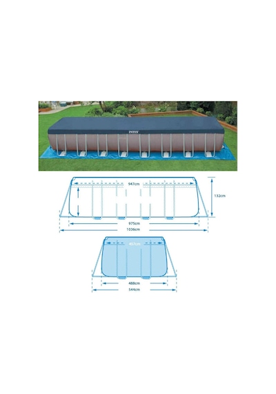 İntex 26378 975 x 488 x 132 CM Ultra Xtr Prefabrik Aile Havuzu Deluxe Set