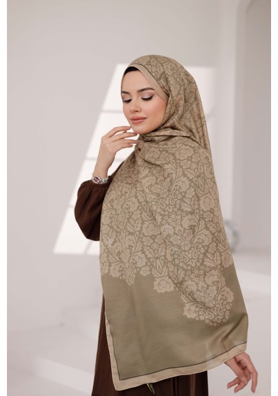 Mimiyum Nevra Desen Soft Şal Kum