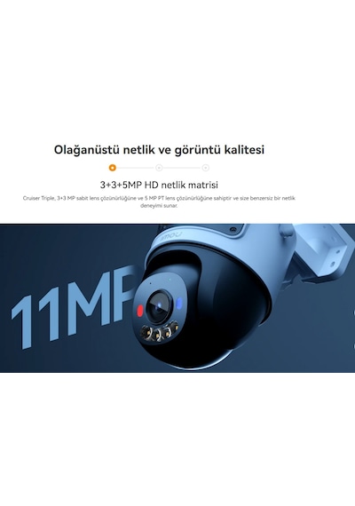 Imou Cruiser Triple 11 Mp Dış Ortam 3 Lensli Kablosuz Pt Kamera Ipc-s7up-11m0wed