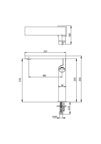 E.c.a. Icon 102188044h Yüksek Tip Lavabo Bataryası - Krom