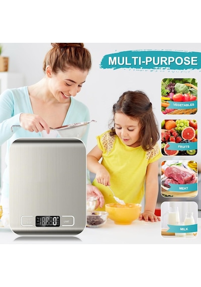 Platin Mutfak Terazisi Dijital Tartı Hassas Lcd Ekranlı 5 Kg Diğer