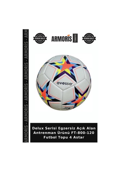 Delux Serisi Egzersiz Açık Alan Antrenman Ürünü Ft-800-120 Futbol Topu 4 Astar Çok Renkli