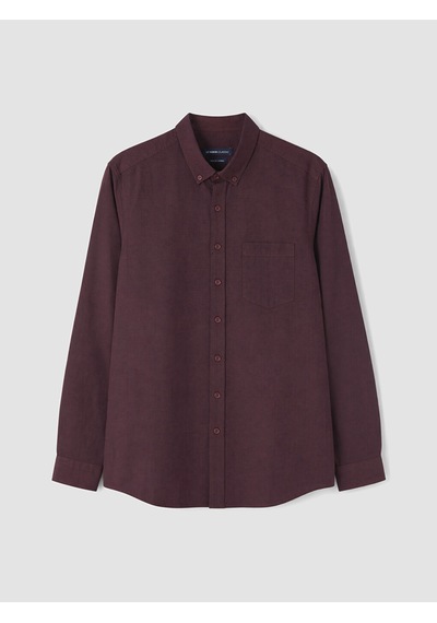 Lcwaıkıkı Classic Bordo Standart Kalıp Armürlü Erkek Gömlek
