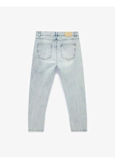 Koton Normal Bel Regular Fit Tapered Jean Pantolon - Joe Jean Açık İndigo 6sam40048nd Koton Normal Bel Regular Fit Tapered Jean Pantolon - Joe Jean Açık İndigo 6sam40048nd