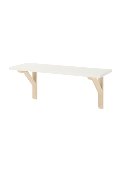 Ikea Burhult/sandshult Duvar Rafı 59x20 Cm Beyaz - Naturel 093.259.81