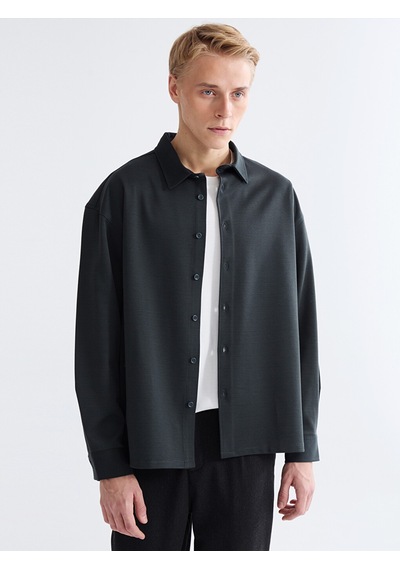 Lcw Vision Yeşil Regular Fit Uzun Kollu Erkek Gömlek