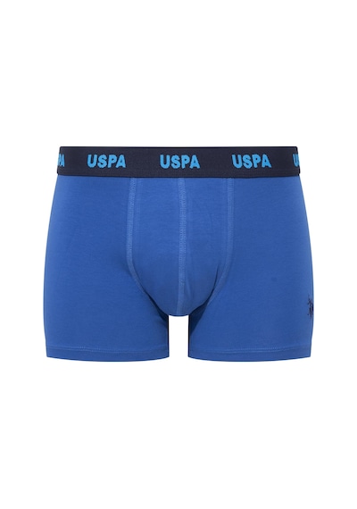 U.S. Polo Assn. Erkek Lacivert-Saks-Baskılı 3 Lü Boxer-Lacivert-Saks-Baskılı
