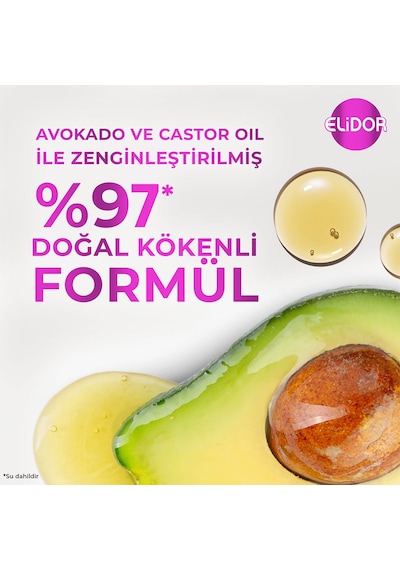 Elidor Avokado ve Castor Oil Nemlendirici Etki Saç Bakım Kremi 2 x 350 ML