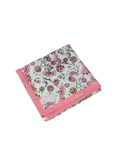 Mim Eşarp Prime Pamuk Çiçek Desenli Eşarp 90x90 Cm Pembe