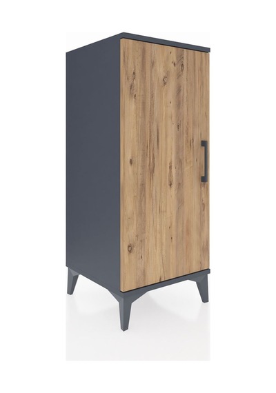 Hyperion Komodin Tek Raflı Tek Kapaklı 44x44x106 Antrasit-çam Antrasit