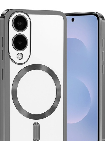 Newface Samsung Galaxy Uyumlu S25 Edge Kross Magneticsafe Kapak - Semeglbl - 47 Titan Gri