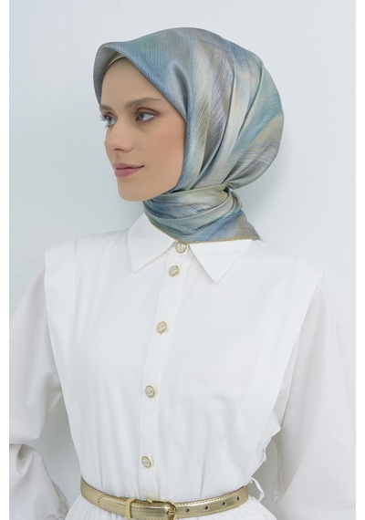 Armine Saf İpek Sura Eşarp-2026 İlkbahar-yaz- 95130d Mavi