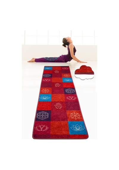 Chilai Home Mantra 60x200 Cm Yoga,spor,fitness,pilates Halısı Yoga Matı Yıkanabilir Kaymaz Djt Siyah - Gri