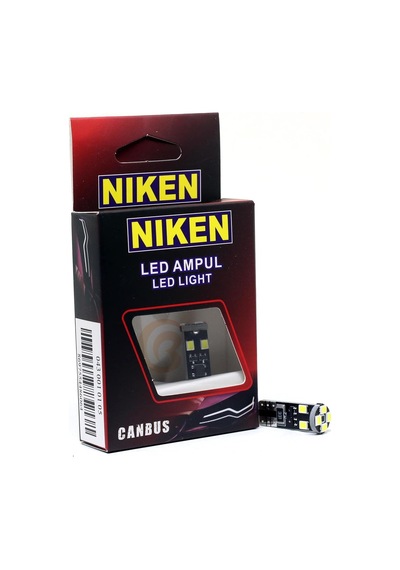 Niken 12v T10 Büyük Dipsiz Ampul 8 Led'li 2'li Set - Beyaz Işık Diğer