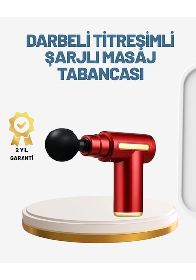 Elektrikli Masaj Tabancası Sessiz Çalışma Ve Derin Doku Masajı Kırmızı