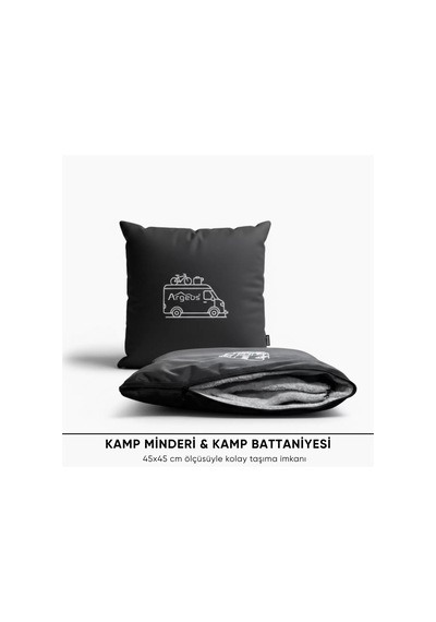 Kamp Minderi & Katlanabilir Polar Kamp Battaniyesi - Argeus - Siyah Altın