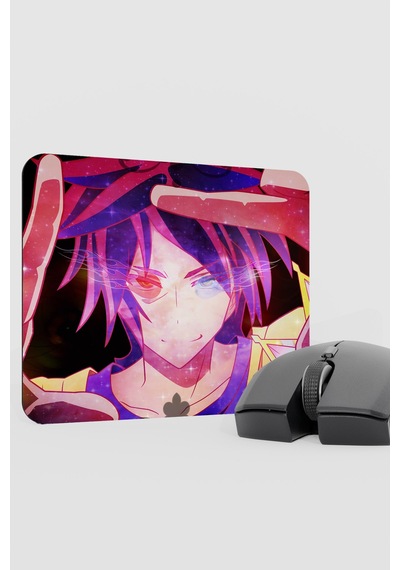 No Game No Life Anime V3 - 22x18 Gaming Kauçuk Kaymaz Taban Mouse Pad Fare Altlığı