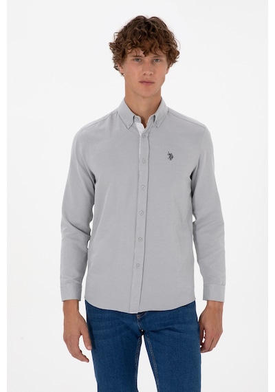 U.s. Polo Assn. Erkek Gri Gömlek Desenli 50316644-vr024 Gri