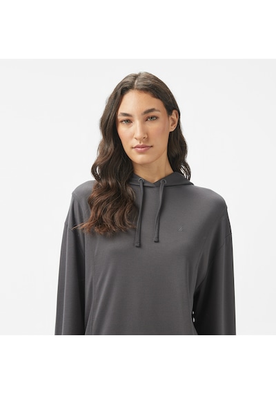 Nautica Kadın Gri Regular Fit Kapüşonlu Sweatshirt 026 55k602t Gri