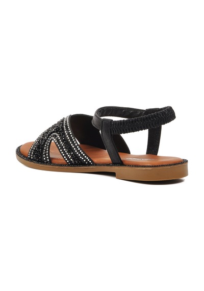 Siyah Kadın Düz Sandalet 286069 Z Siyah