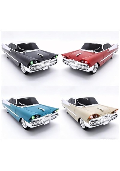 Araba Görünümlü Taşınabilir Bluetooth Hoparlör, Model Ws-1965, Kırmızı, Fm Radyo, Sd Kart, Usb, Mp3
