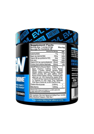 Evl Nutrition Engn Preworkout 30 Servis - Usa Menşei