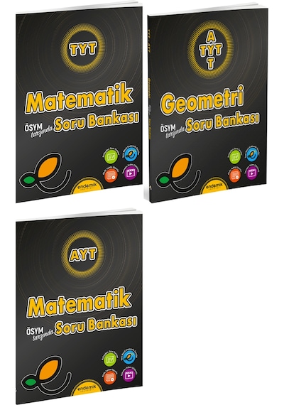 Endemik 2025 Tyt Ayt Matematik + Geometri Soru Kitabı Seti 3 Kitap