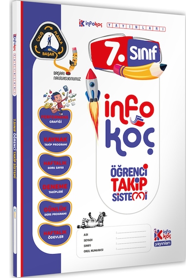 2026 7.sınıf Infokoç Yayınları Öğrenci Takip Sistemi (40 Haftalık, Detaylı, Konu Soru Video Takip)