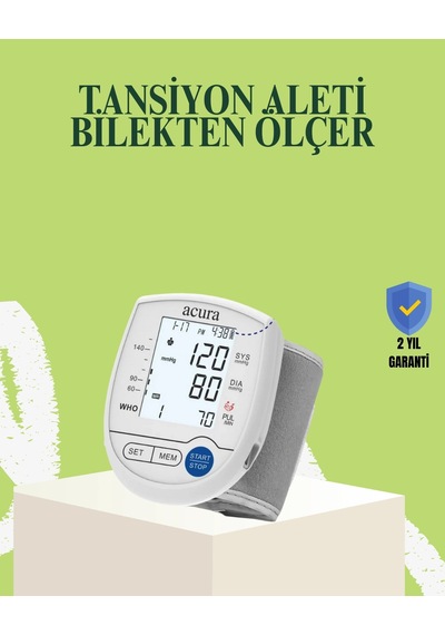 Mey İthalat Bilekten Dijital Tansiyon Aleti Hem Pilli Hem Şarjlı Hafızalı