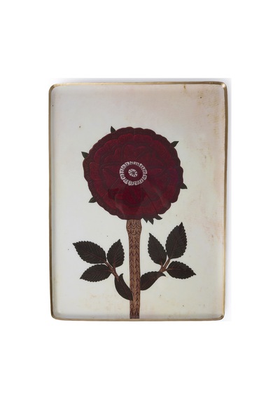 Yargıcı Çiçek Desenli Alüminyum Dikdörtgen Tepsi 58x40x1 Cm 26knhs1027c St